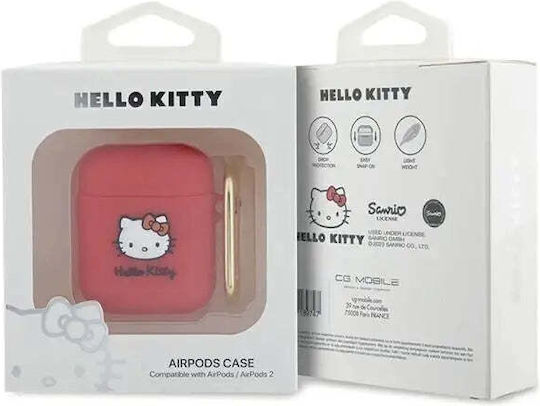 Hello Kitty Θήκη Σιλικόνης σε Κόκκινο χρώμα για Apple AirPods