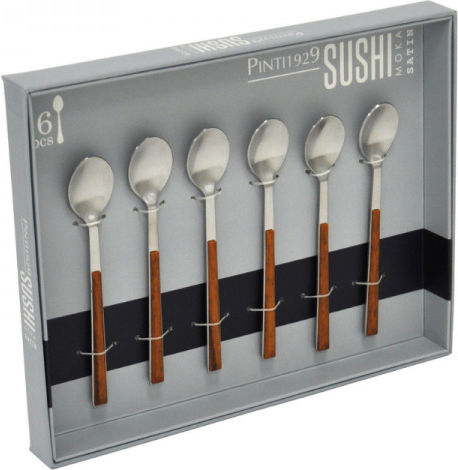 Pintinox Set de Linguri Desert / Înghețată Inoxidabile Maro 6buc