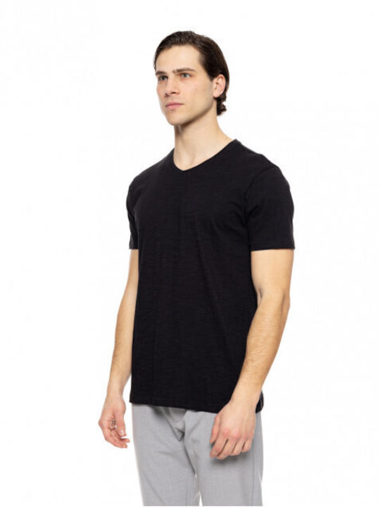 Smart Fashion Short-sleeved V T-shirt 51-206-033 Black