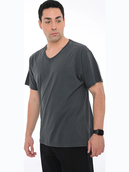Tricou cu decolteu în V pentru bărbați Bodymove 1389 Antracit