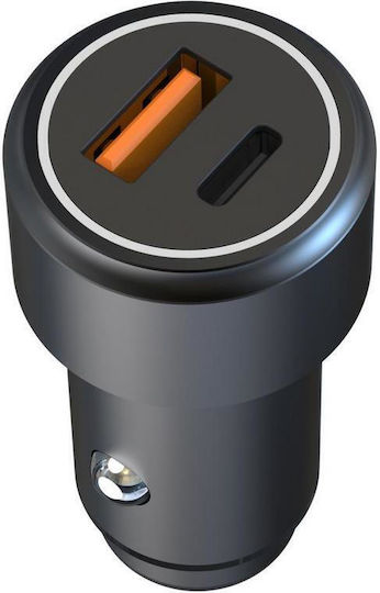 XO Cc42 Auto-Ladegerät 20W 3A mit einem Anschluss: 1xUSB Schwarz Farbe