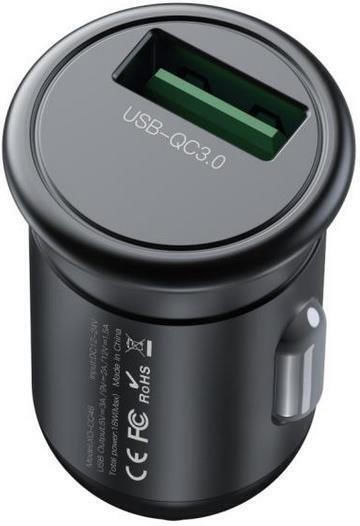 XO Cc46 Car Charger 2.4A Fast Charging Black Color