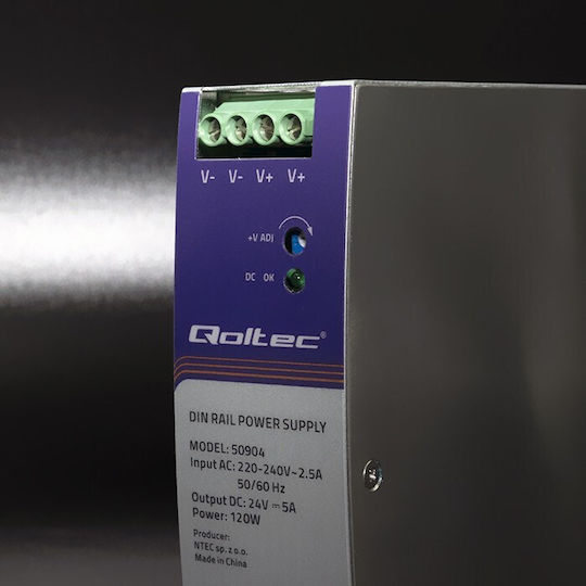 Qoltec Τροφοδοτικό Ράγας με Έξοδο 24V και Ισχύ 120W 5A