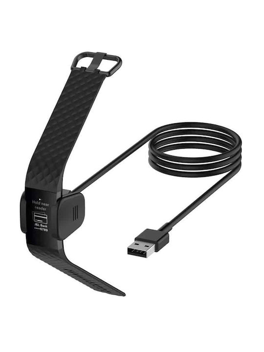 Edman Wearable Charger Fitbit Charge 3 Blackς