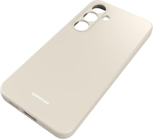 Spacecase Silicone Umschlag Rückseite Silikon Beige (Galaxy S24)