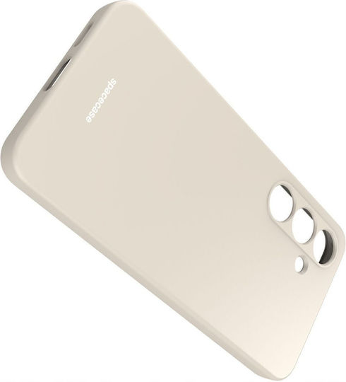 Spacecase Silicone Umschlag Rückseite Silikon Beige (Galaxy S24)