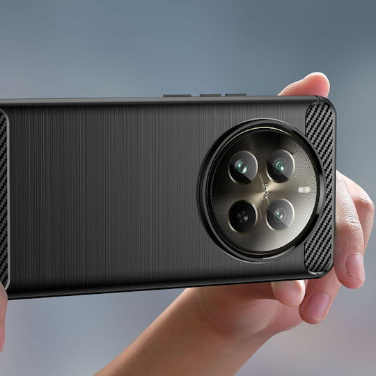 Tech-Protect Carbon Umschlag Rückseite Silikon Schwarz (Realme 12 Pro / 12 Pro+)
