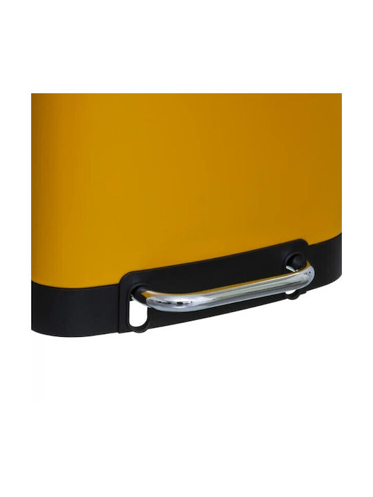 5Five Waste Bin Waste Metallic with Pedal Yellow 30lt 1pcs
