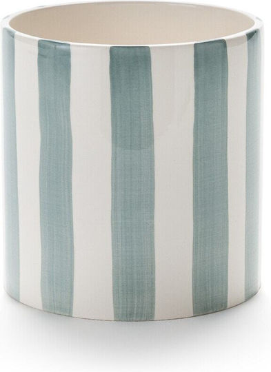 La Redoute Interieurs Übertopf Keramik Blau 14x14x14εκ.