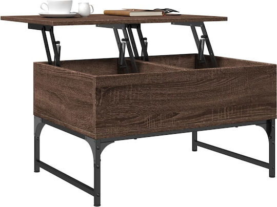 Rectangular Coffee Table Wooden with Butler Brown Oak L70xW50xH40cm.