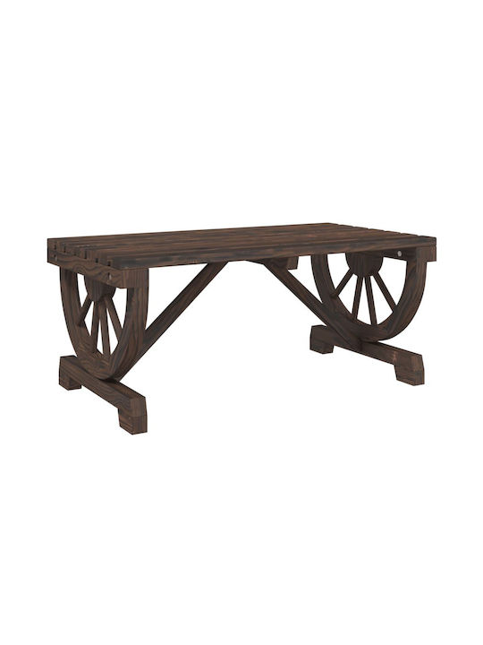 Wooden Sitting Room Table For Small Outdoor Spaces Brown 90x50x40cm