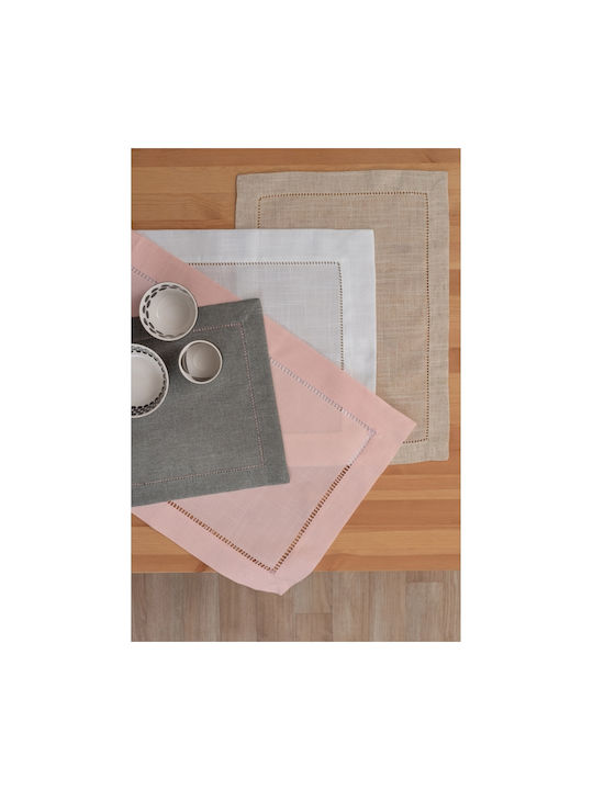 Palamaiki Fabric Placemat Formal Dinner Pink 45x35cm