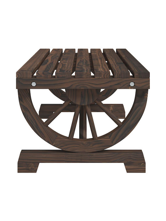 Wooden Sitting Room Table For Small Outdoor Spaces Brown 90x50x40cm