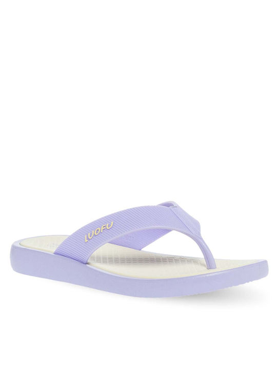 Luofu Women's Flip Flops Purple