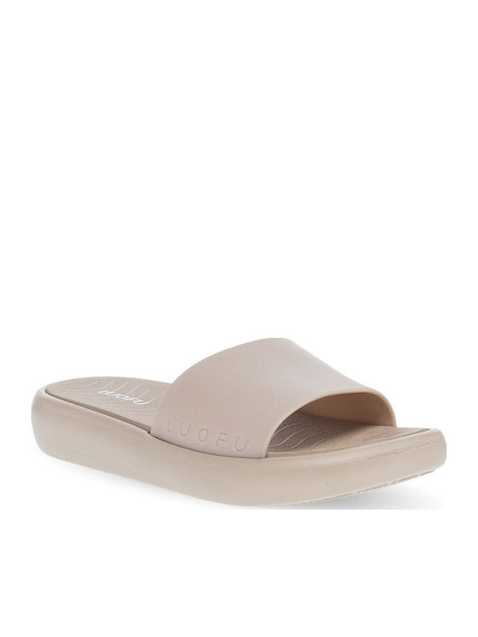 Women's Slides Beige