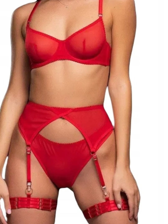 Women's Liberty Banded Banded Choker Belt String Red L