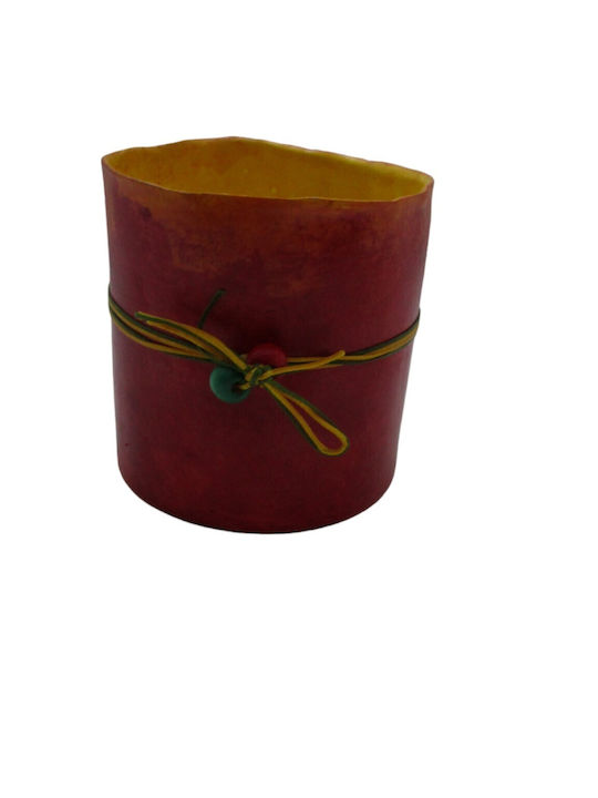 Chroma Keramik Candle Holder suitable for Tealights Ceramic in Red Color 7x7cm 1pcs