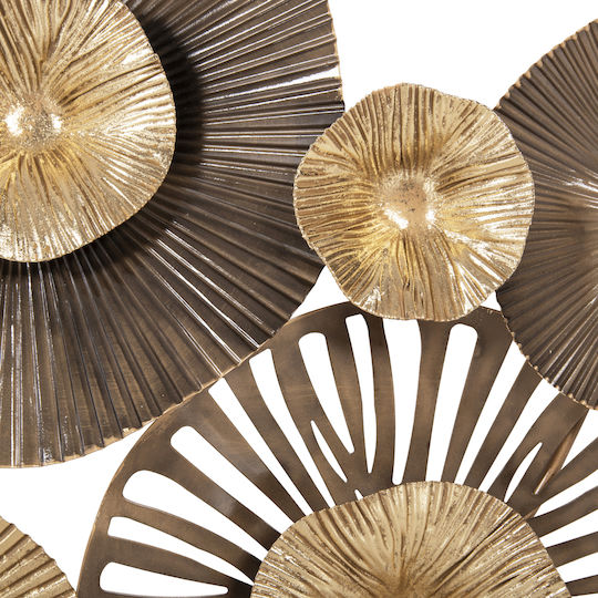 HomeMarkt Decorațiune Geometrică Pentru Perete Maro Din Metal 83x48cm