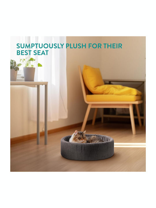 Navaris Pillow Dog Round Gray 50x50cm