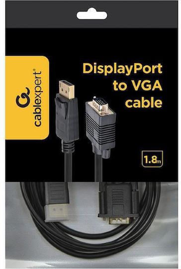 Cablexpert Cable DisplayPort male - VGA male 1.8m Μαύρο (GM-DP-VGA)