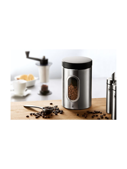 Gefu Vase Coffee with Lid made of Stainless Steel Black 11cm