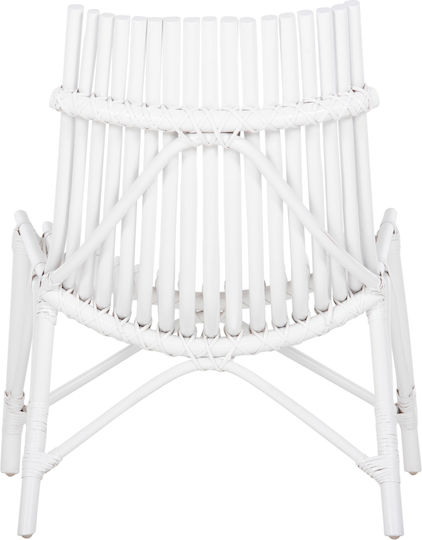 Καρέκλα Εξωτερικού Χώρου Rattan Cellion Λευκή 76x72x83εκ.