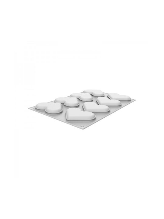 Silikomart Level Hearts 35 Backform Torte Silikon 8x6.6x1.2cm 1cm