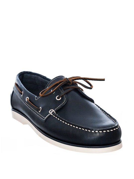 Men's Boat Shoes W1883 Leather Blue Tsoumpas