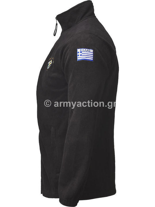 Fleecejacke Spezialeinheiten Schwarz | Griechische Streitkräfte