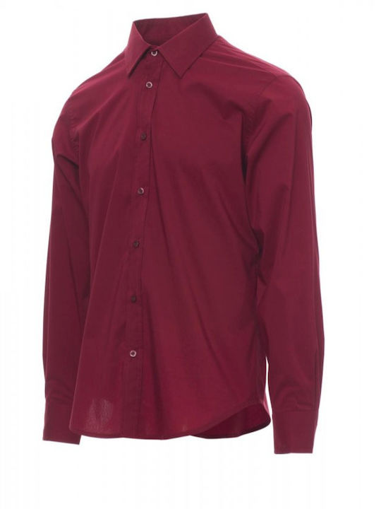 Payper Men's Shirt Long Sleeve Cotton Burgundy