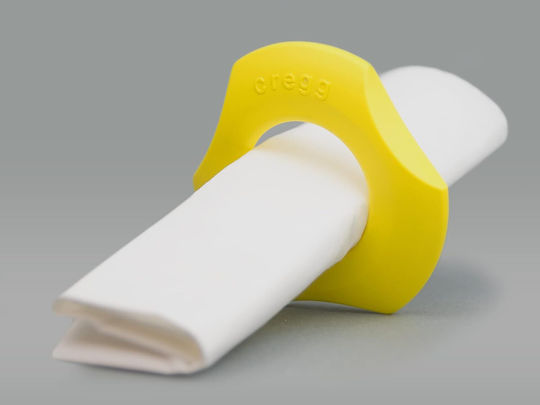 BrainStream Napkin Ring Inox White 1pcs