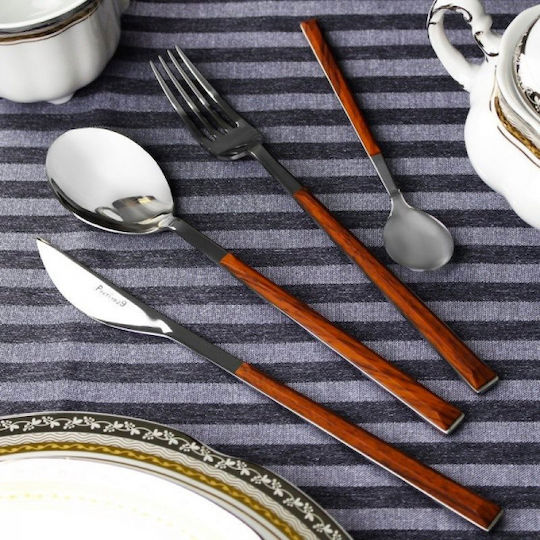 Pintinox Besteckset Edelstahl Braun 24Stück