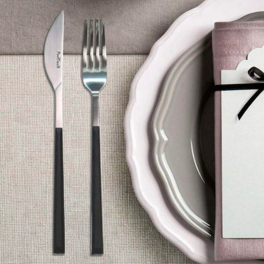 Pintinox Set de Tacâmuri Inoxidabil Negre 24buc