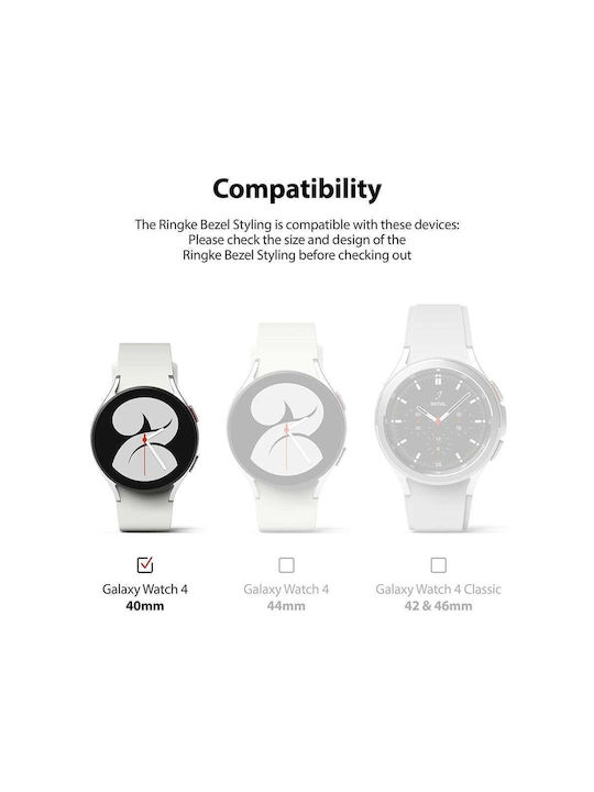 Protector Ringke Bezel Styling Gw4-40-42, For Apple Watch 6, 5, 4 40mm, Silver