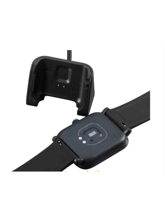 Cablu de încărcare și transfer de date Edman cu dock magnetic pentru Xiaomi Huami Amazfit Bip / Bip Lite / Bip Youth Smartwatch 1m, negru