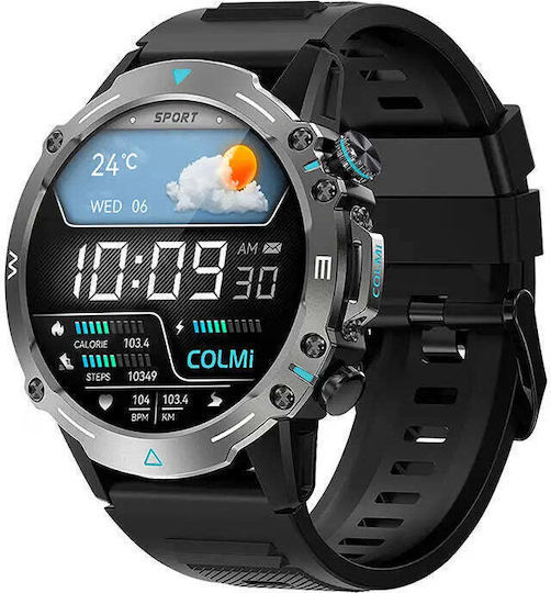 Colmi M42 Smartwatch με Παλμογράφο (Μαύρο)