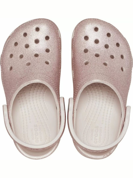 Classic Glitter Clog Παιδικά Ανατομικά Σαμπό Θαλάσσης Ροζ