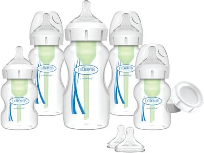 Dr. Brown's Plastic Bottle Set Anti-Colic with Silicone Nipple 1pcs