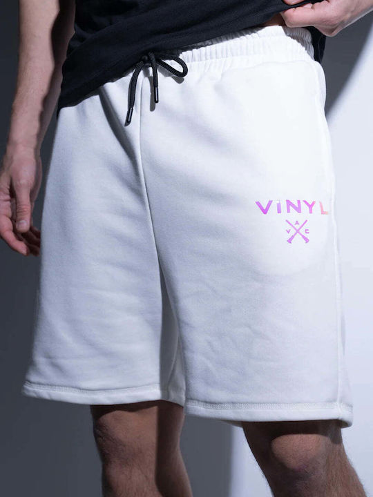 Vinyl Art Clothing - 09524-02 - Iridescent Logo Shorts - White