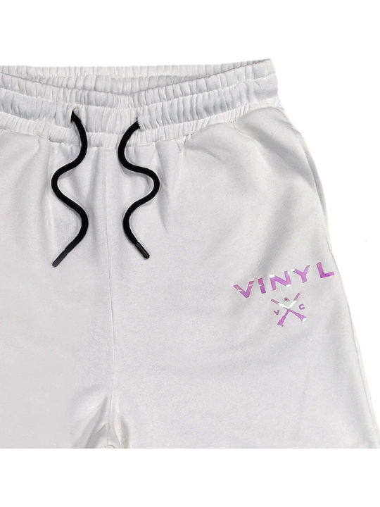 Vinyl Art Clothing - 09524-02 - Iridescent Logo Shorts - White