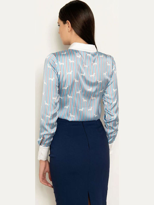 Women's Long Sleeve Shirt Light Blue