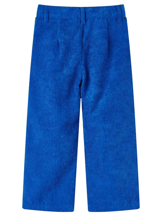 vidaXL Pantaloni copii din catifea Albastru cobalt