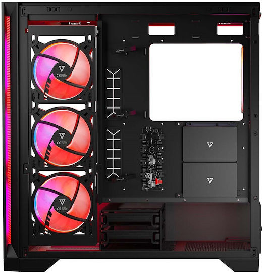 Modecom Volcano Expanse S Apex ARGB Геймърско Midi Tower Компютърна Кутия със Страничен Прозорец Черна