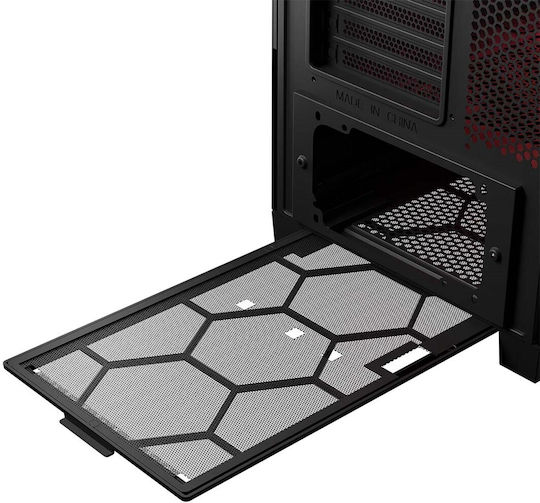 Modecom Volcano Expanse T Apex ARGB Gaming Midi Tower Κουτί Υπολογιστή με Πλαϊνό Παράθυρο Μαύρο