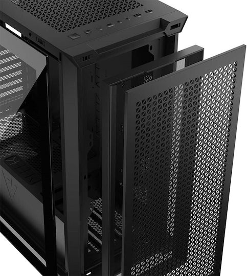 Modecom Volcano Expanse T Apex ARGB Gaming Midi Tower Κουτί Υπολογιστή με Πλαϊνό Παράθυρο Μαύρο