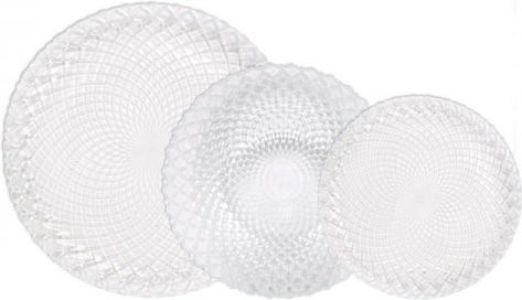 Soler Hispania Geschirrset aus Porzellan Transparent 18Stück