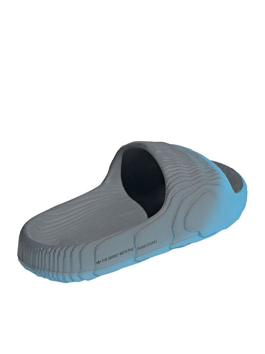 Adidas Adilette 22 Men's Flip Flops Grey Red Blue