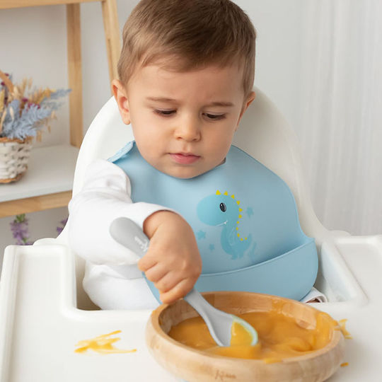 Kiokids Baby Spoon Grey pentru 6+luni 3810