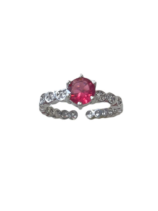 Kupferring Bo1312- Silber/Fuchsia