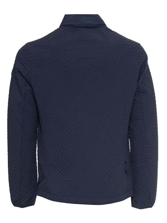 Husky Men's Cardigan with Zipper Navy Blue